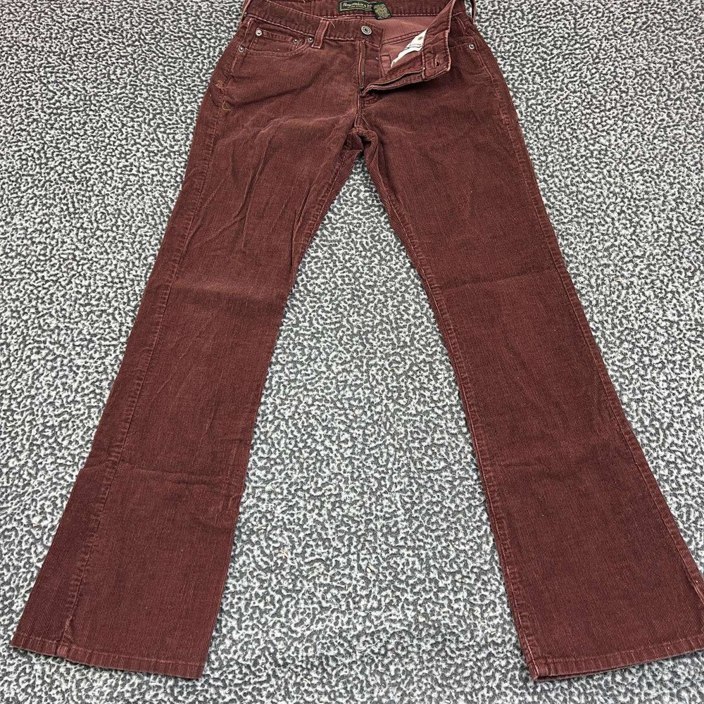 Vintage Abercrombie & Fitch Pants Women 2 Red Corduroy Flared 28x31